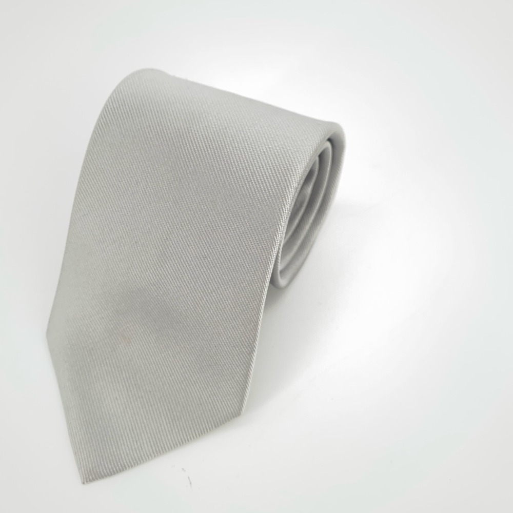Eton Tie Mens One Size Gray Solid Professional Classic Fit Luxury Formal Necktie